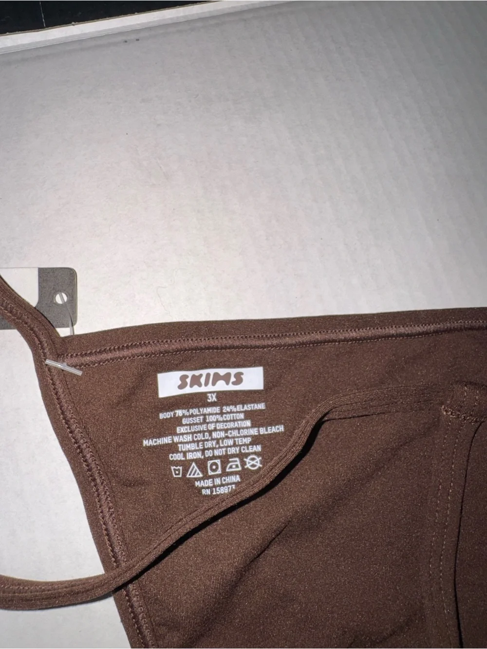 Skims Women’s Lace-Trim Thong Set - Brown & Cream -